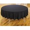 Atlas Commercial Products 90" Round Polyester Tablecloth, Black PY-90R-03 - alternate 2